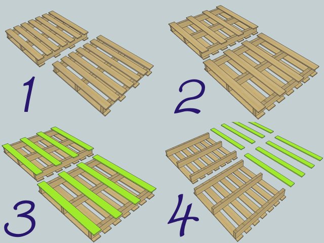 Pallet Bookshelf — step 1
