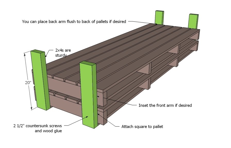 Pallet Sofa with Tacoma Perry — step 2