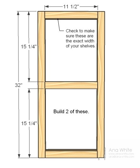 Parsons Console Bookshelf — step 2