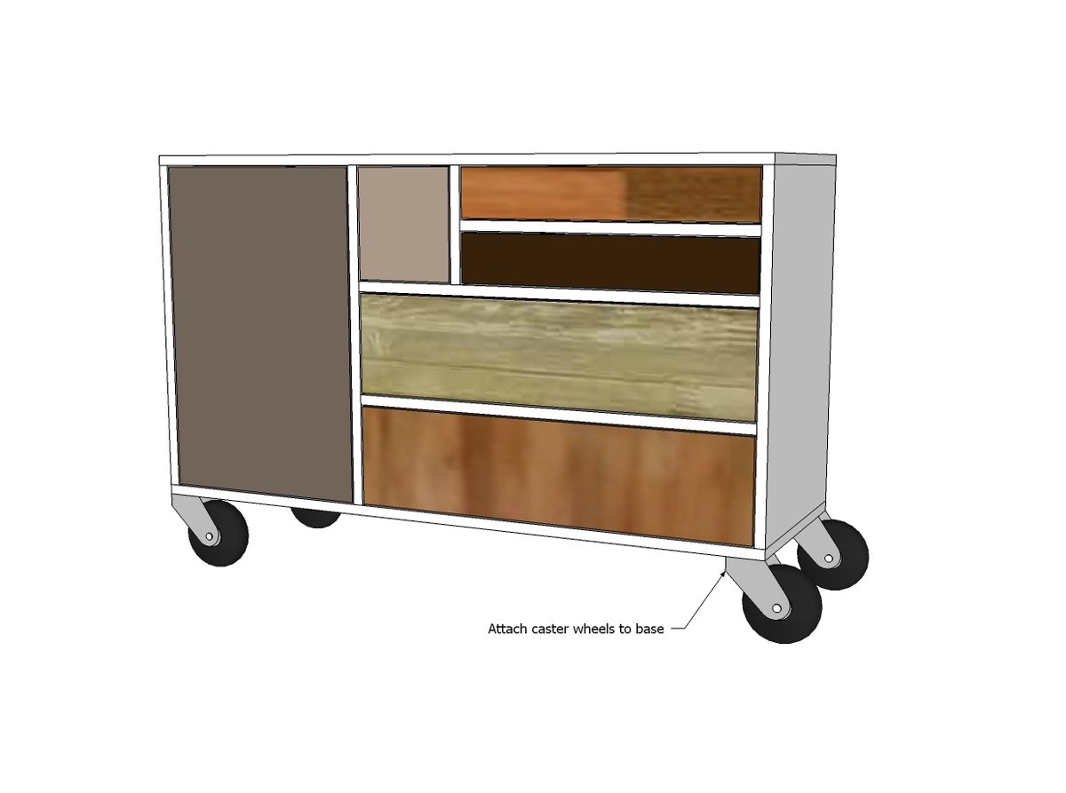 Patchwork Dresser on Wheels — step 9