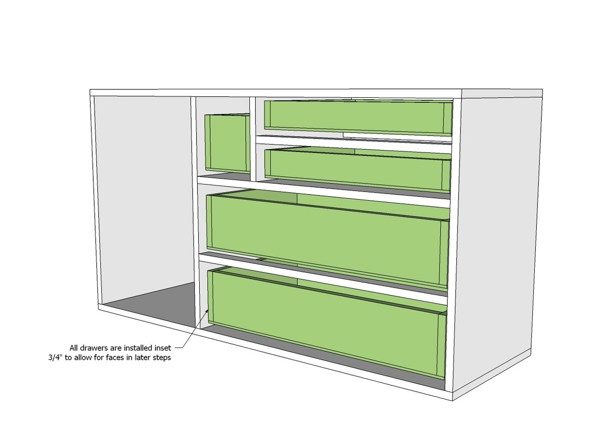 Patchwork Dresser on Wheels — step 6