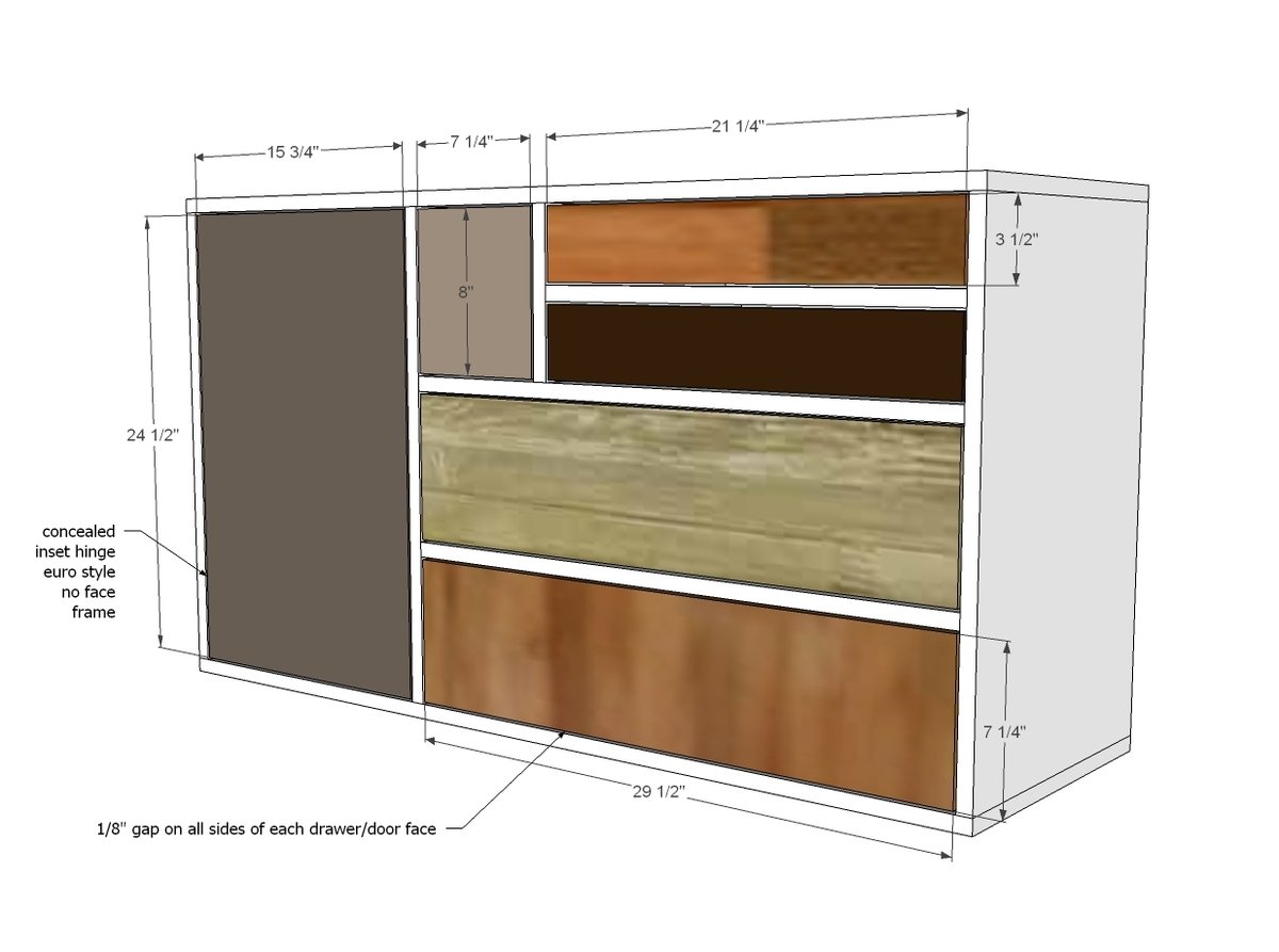 Patchwork Dresser on Wheels — step 7