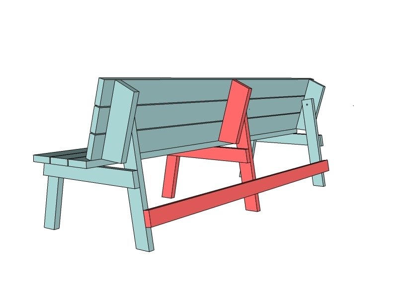 Picnic Table that Converts to Benches — step 8