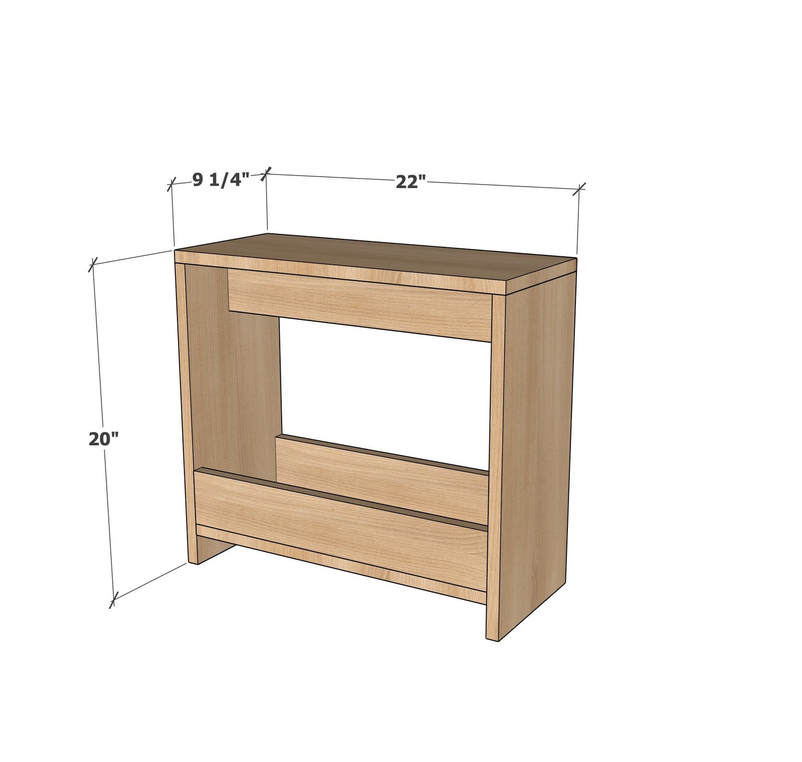 Pine and Plain Collection dimension diagram 1