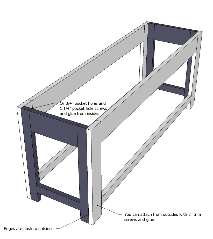 Pine Board Flip Top Storage Bench — step 3