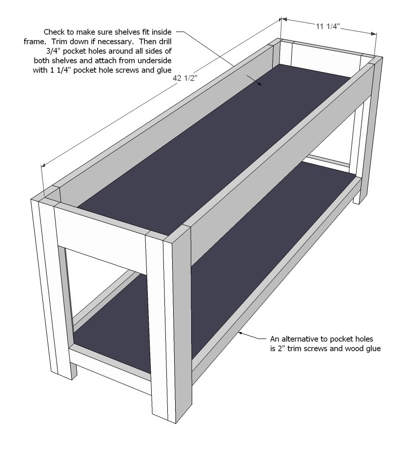 Pine Board Flip Top Storage Bench — step 4