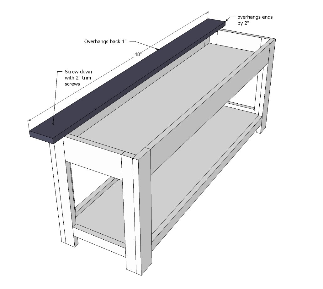 Pine Board Flip Top Storage Bench — step 5