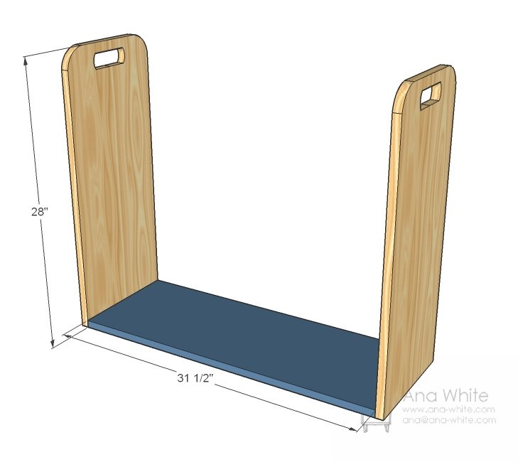 Pine Wood Library Book Cart — step 2
