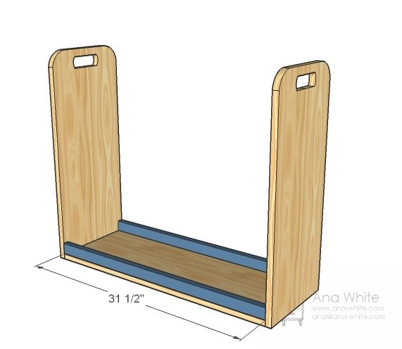 Pine Wood Library Book Cart — step 3
