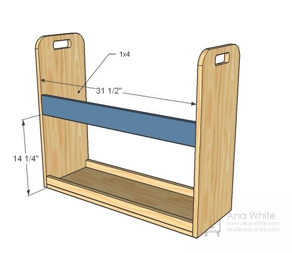 Pine Wood Library Book Cart — step 4