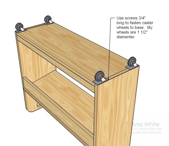 Pine Wood Library Book Cart — step 7