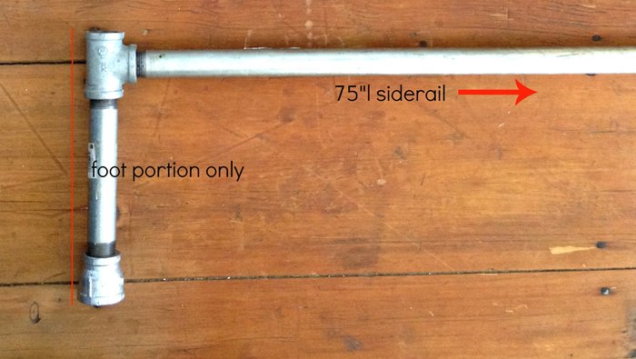 Pipe and Wood Slat Bed — step 4