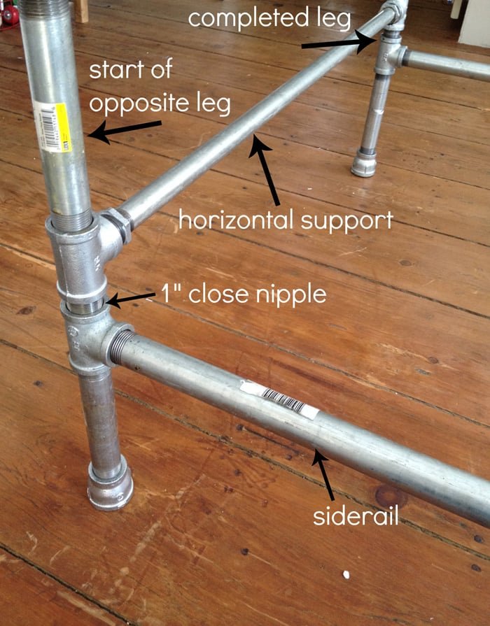 Pipe and Wood Slat Bed — step 5