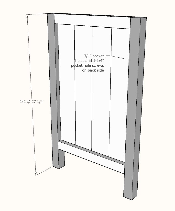 Planked Wood Bedside Table with Shelves — step 2