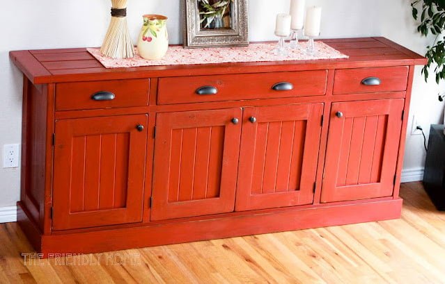 Planked Wood Sideboard