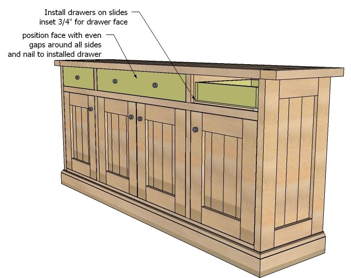 Planked Wood Sideboard — step 15