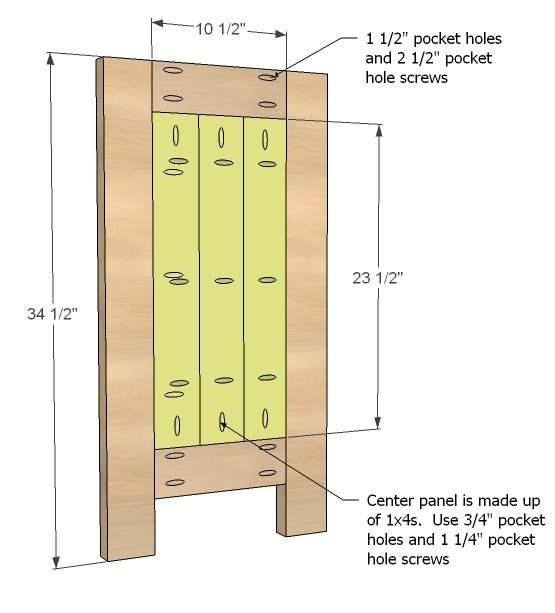 Planked Wood Sideboard — step 1