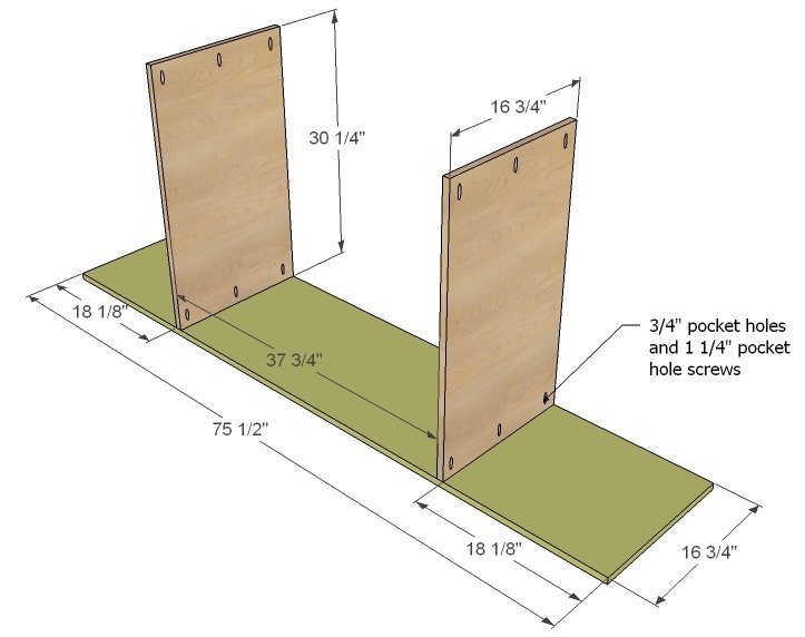 Planked Wood Sideboard — step 3
