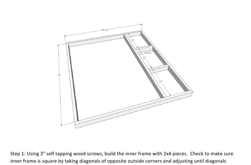 Platform Bed with Side Storage 1x12 Divider Shelf — step 1