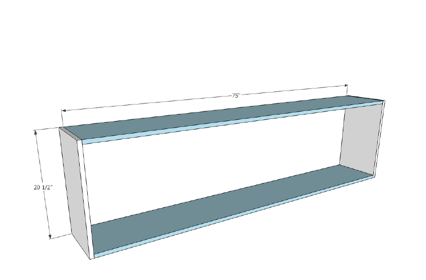 Platform Bed with Side Storage 1x12 Divider Shelf — step 6