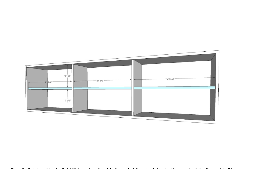 Platform Bed with Side Storage 1x12 Divider Shelf — step 8