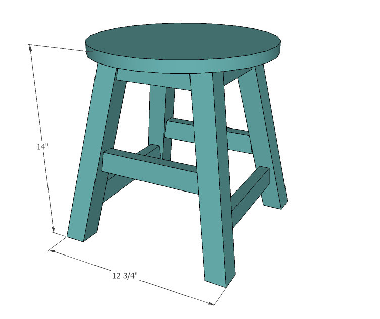 Play Table Stools dimension diagram 1