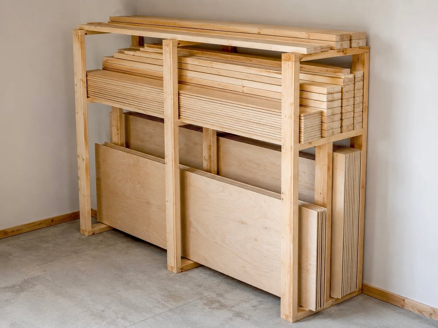 Plywood and Lumber Storage System