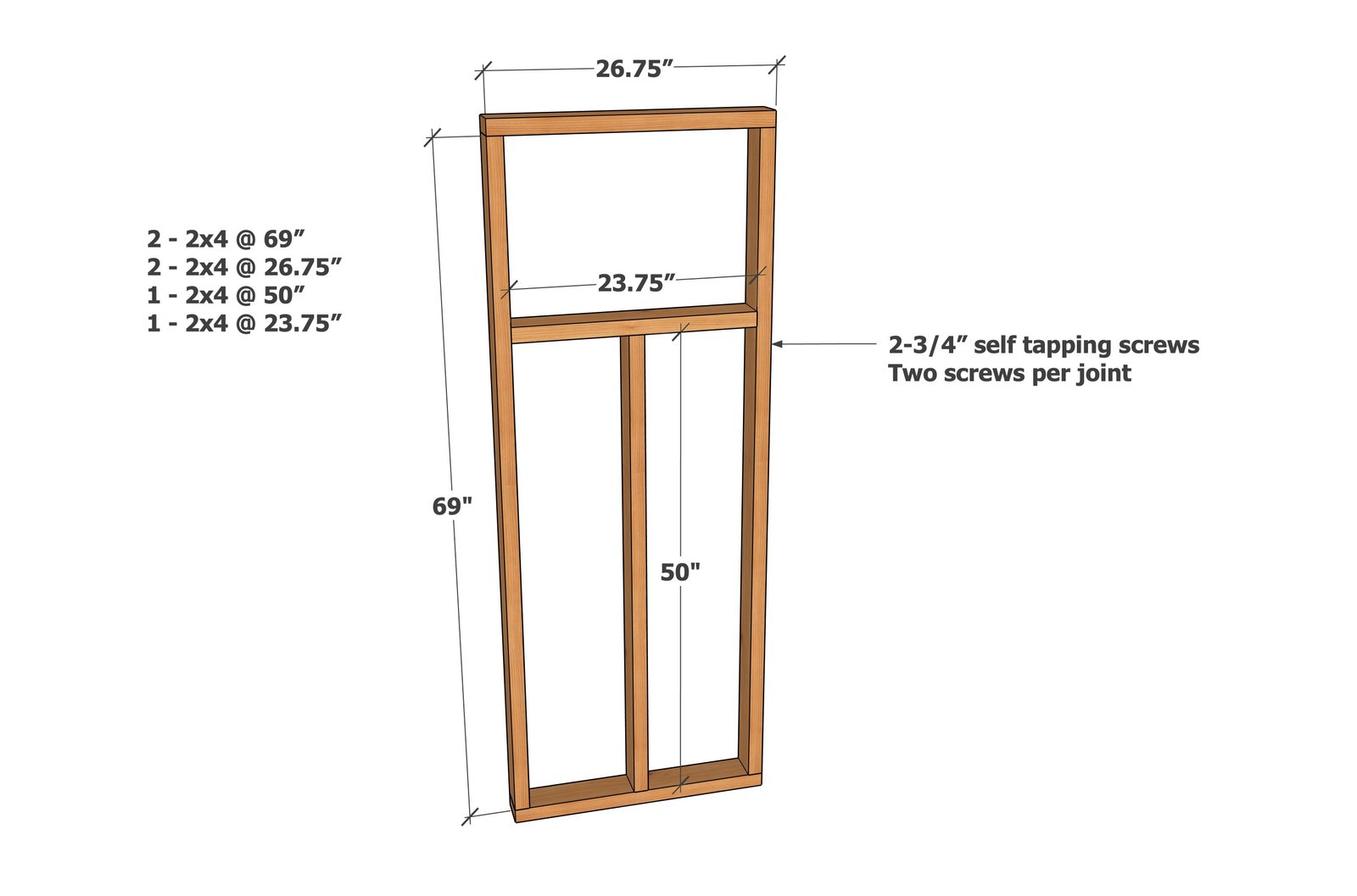 Plywood and Lumber Storage System — step 1