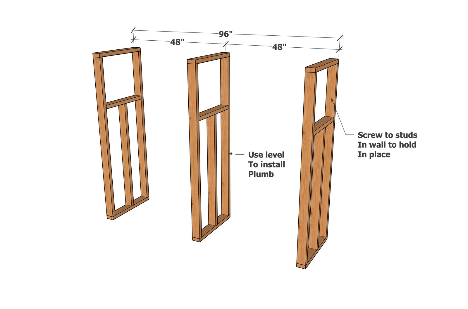 Plywood and Lumber Storage System — step 2