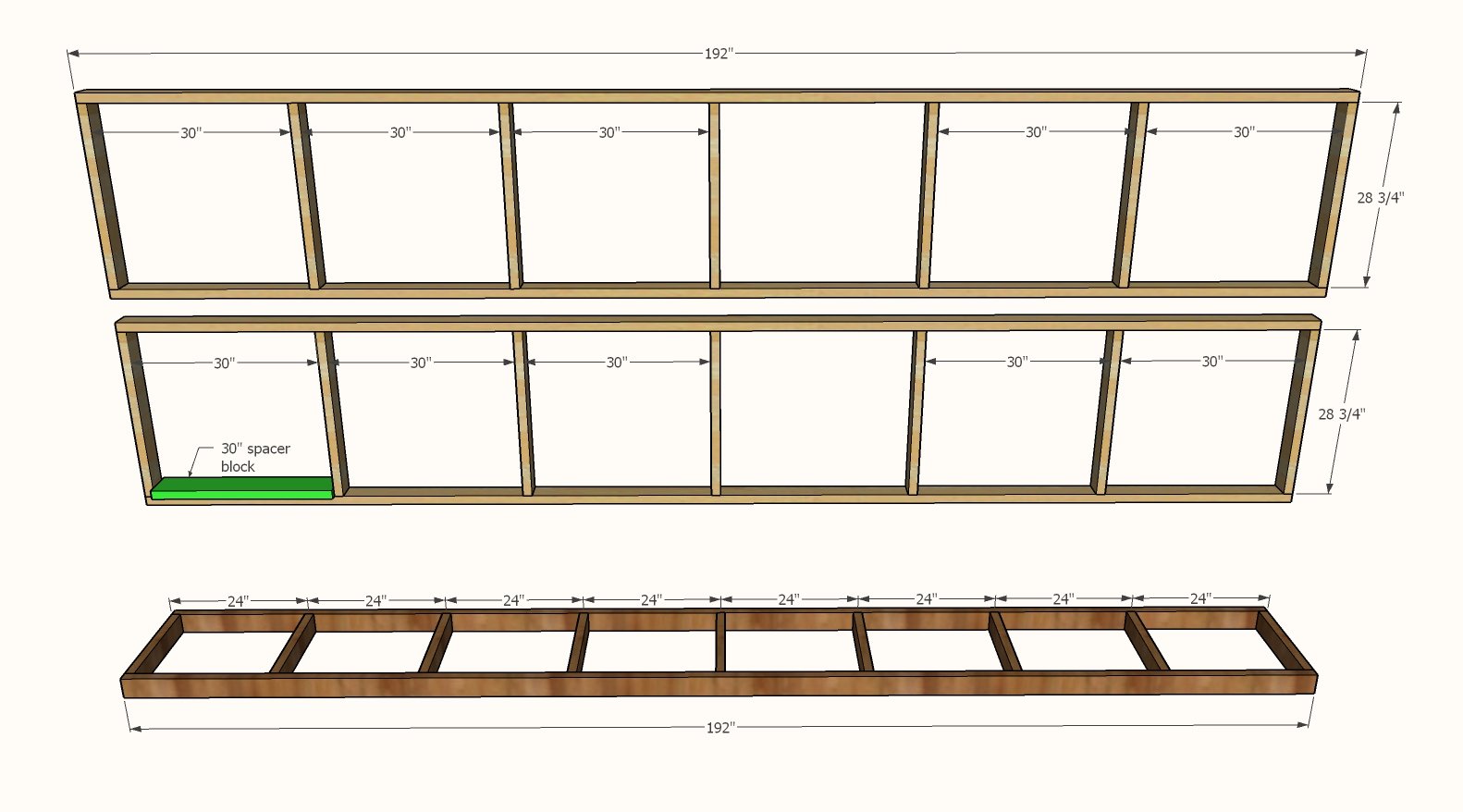 Pony Wall Workbench — step 1