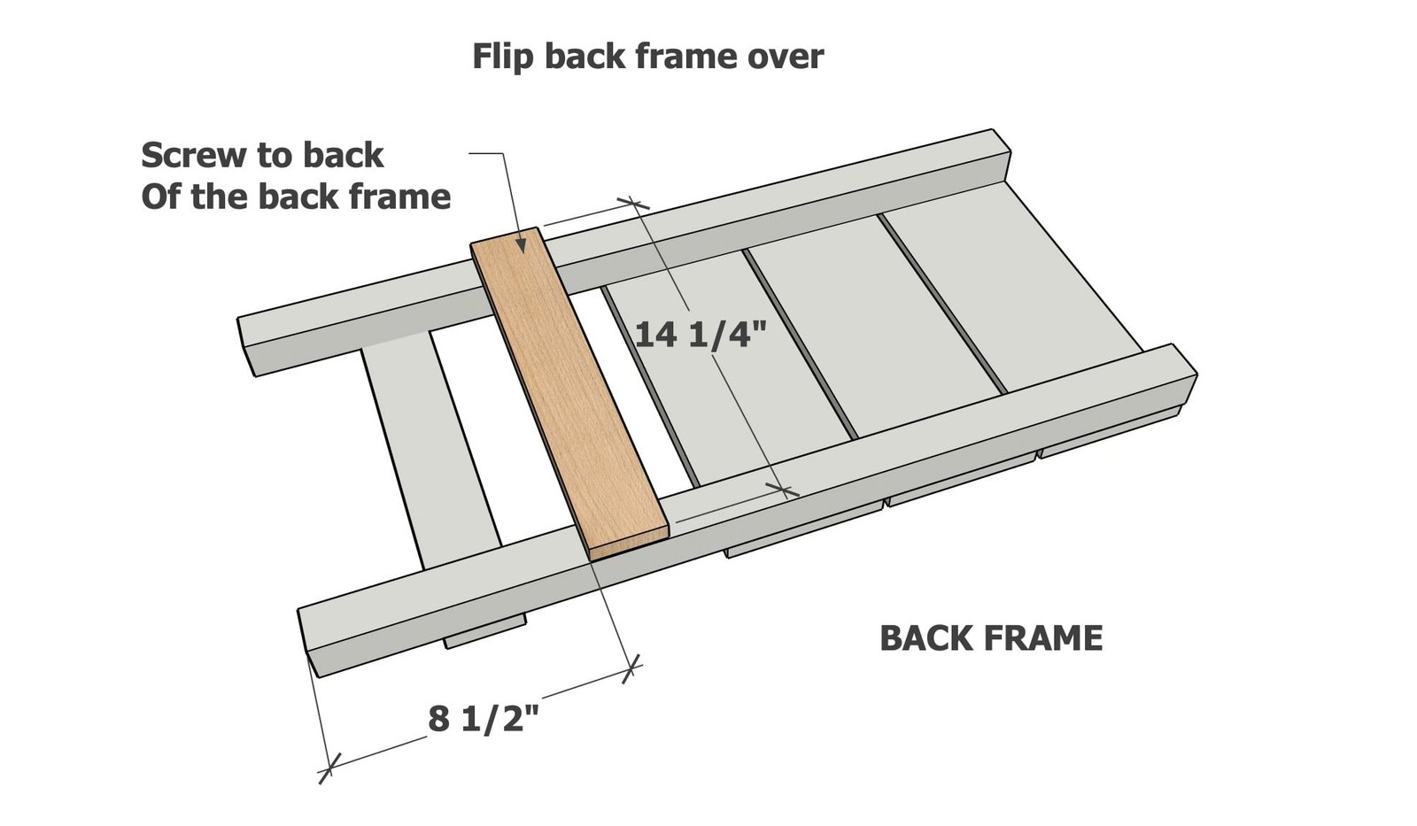 Portable Two Piece Wooden Beach Chair with — step 4