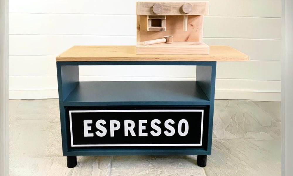Pretend Play Coffee Station with Espresso Machine