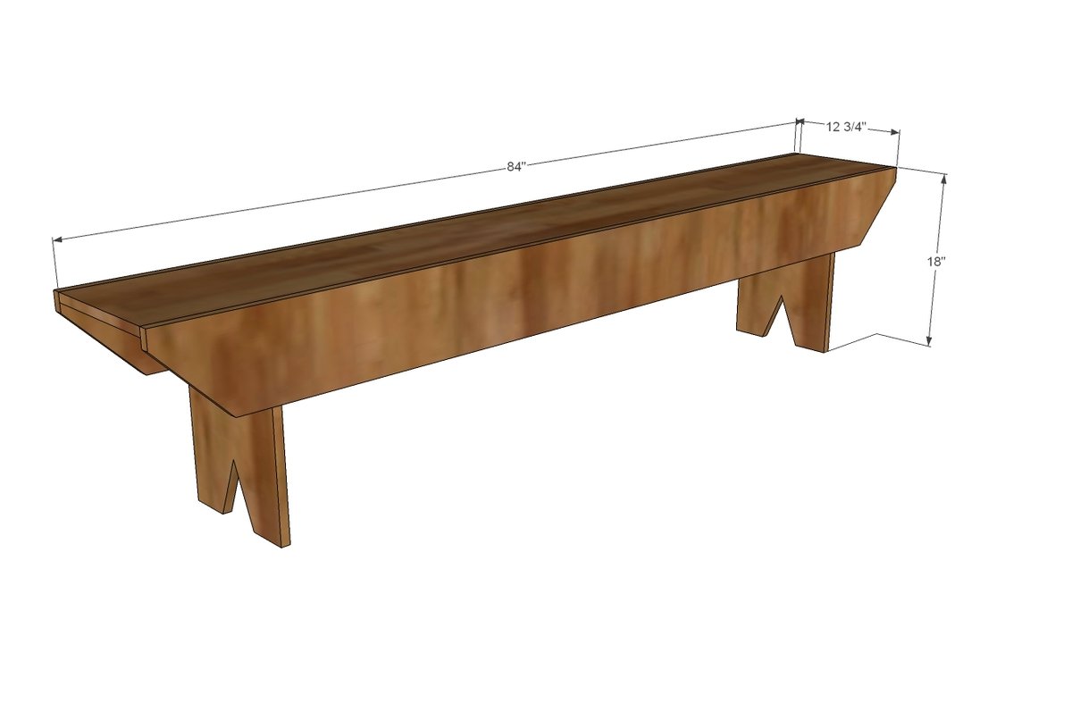 Primitive Bench dimension diagram 1