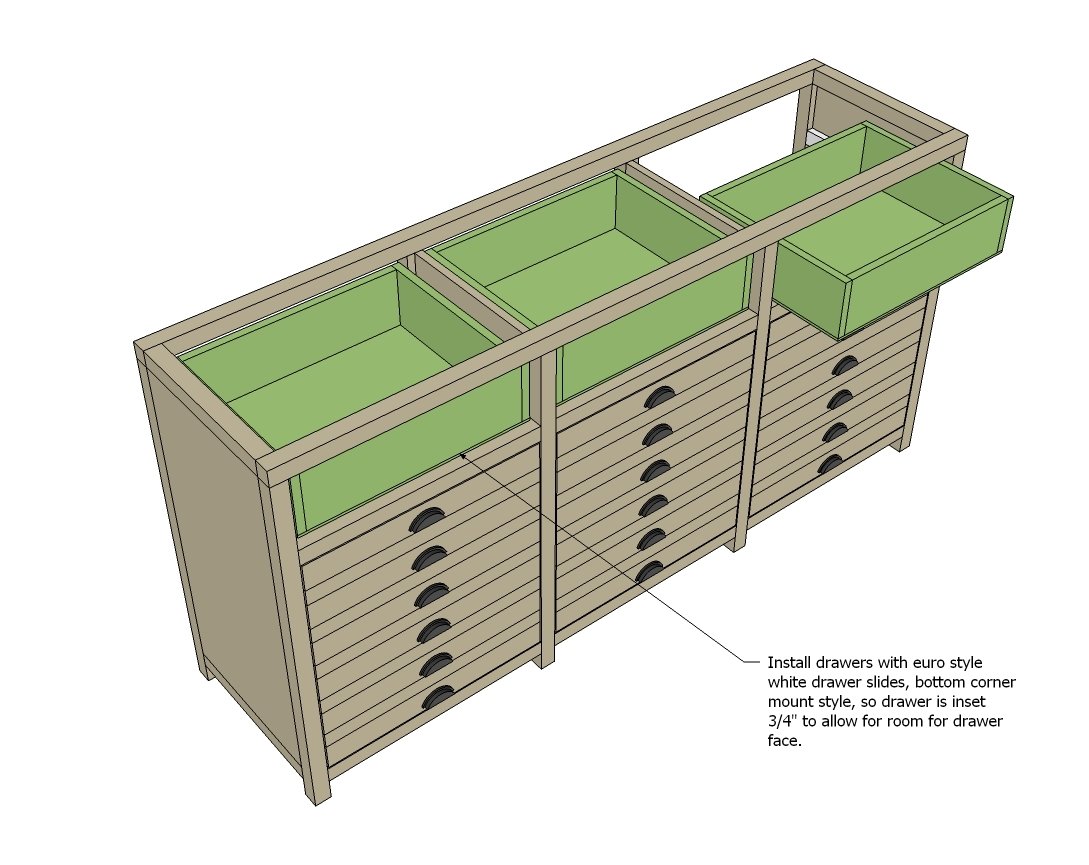 Printers Triple Console Cabinet — step 10