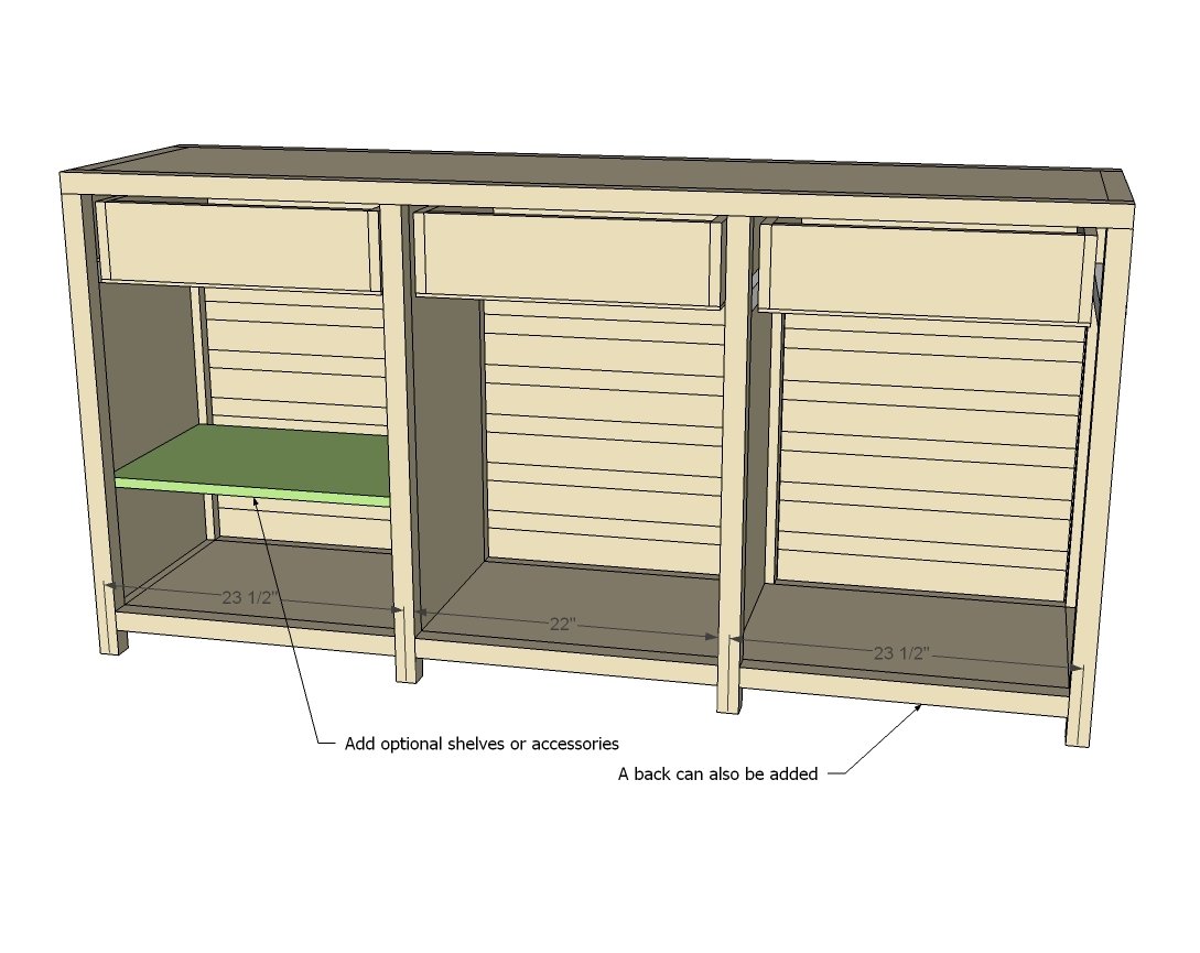Printers Triple Console Cabinet — step 13