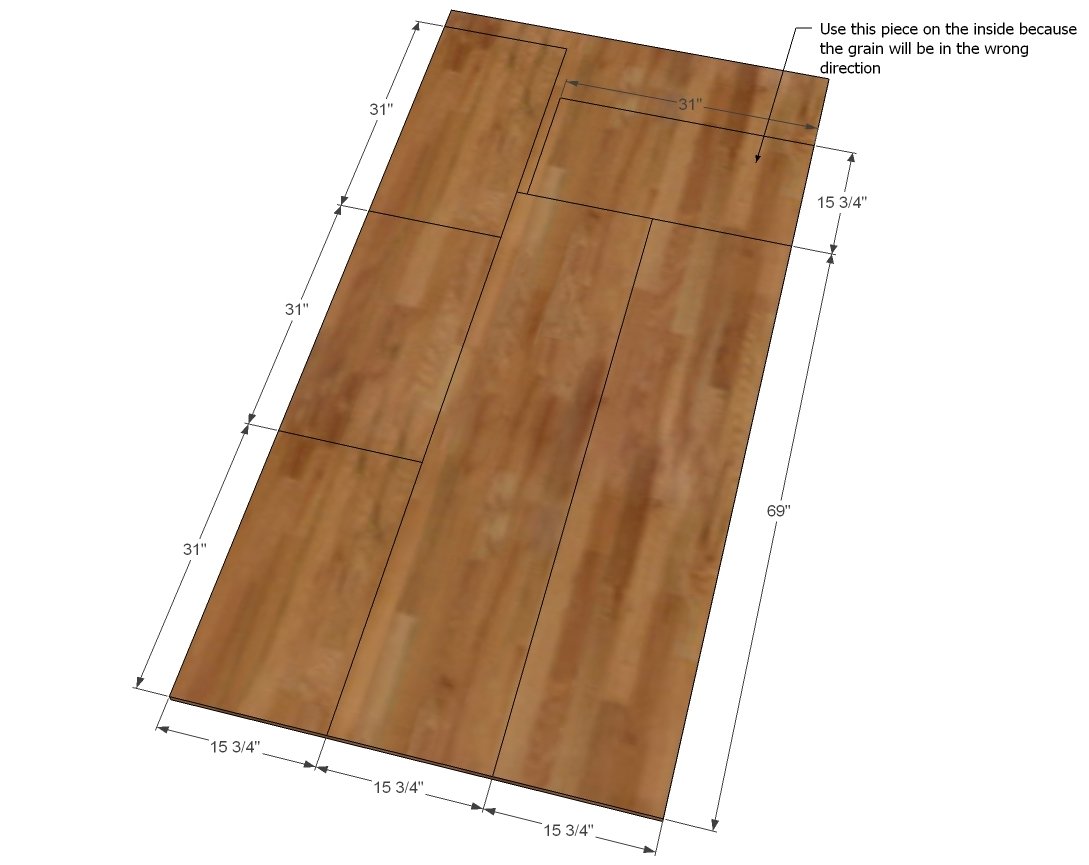 Printers Triple Console Cabinet — step 1