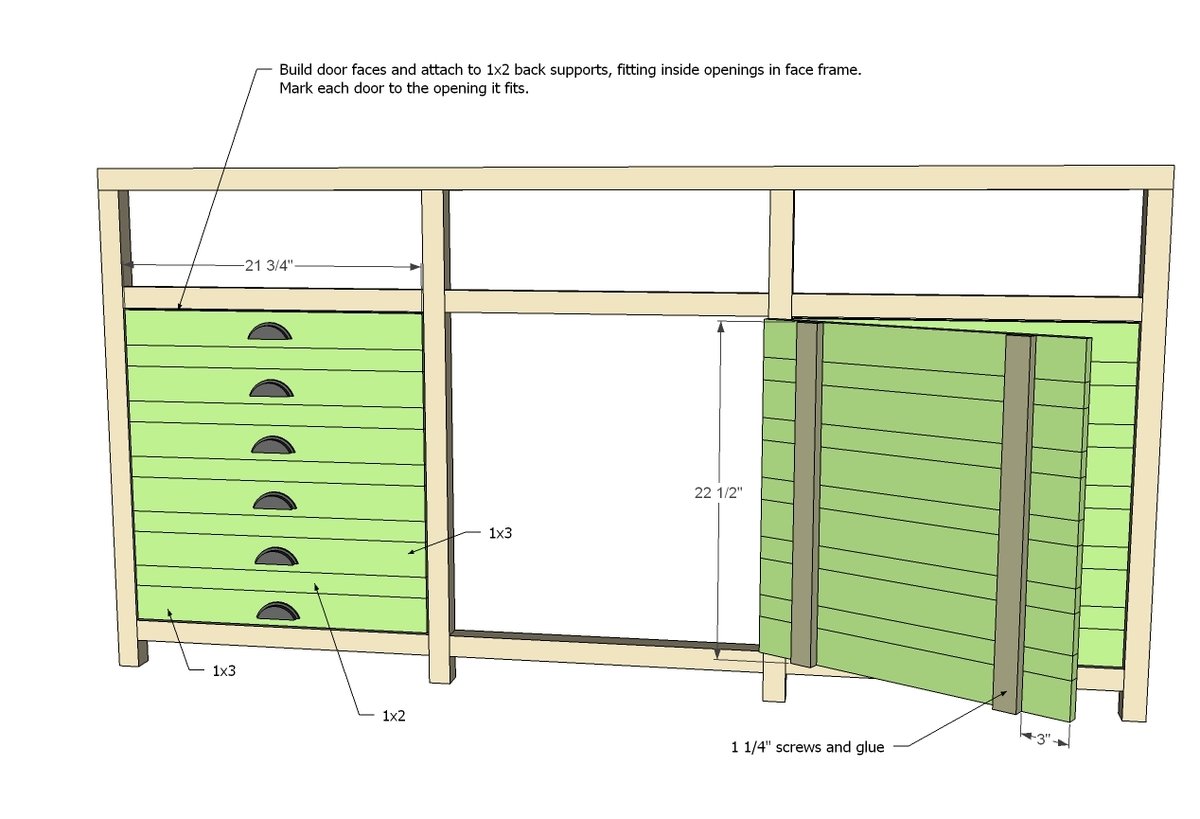 Printers Triple Console Cabinet — step 3