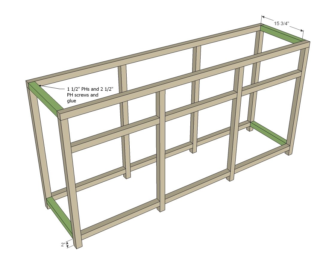 Printers Triple Console Cabinet — step 4