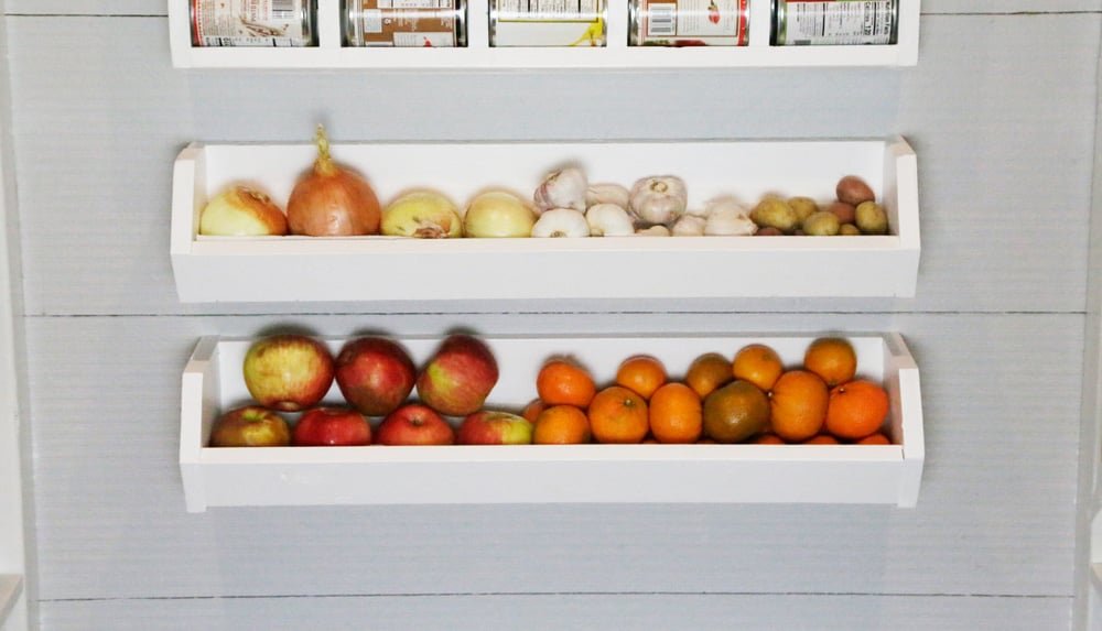 Produce Bin Wall Shelf