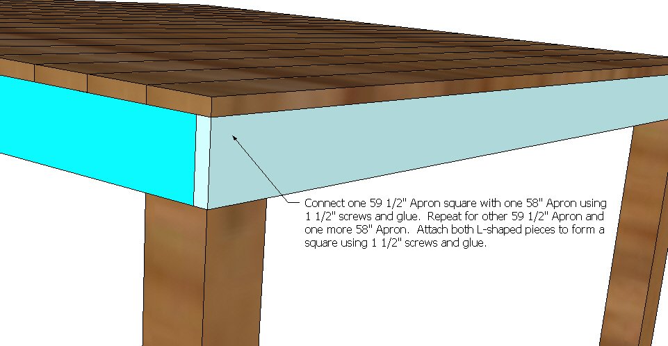 Pub/Counter Height Table (Seats 8) — step 1