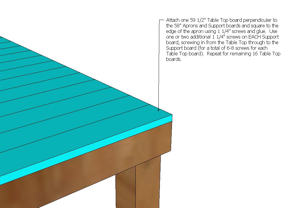 Pub/Counter Height Table (Seats 8) — step 4