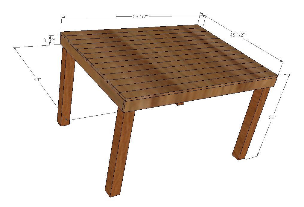 Pub/Counter Height Table dimension diagram 1
