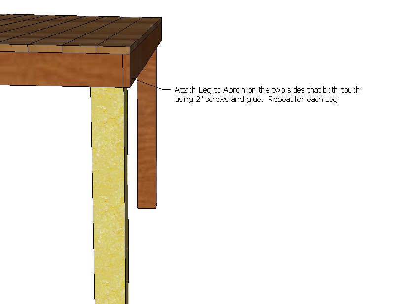 Pub/Counter Height Table — step 2
