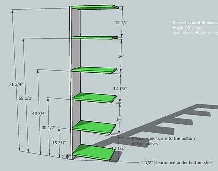 Puzzle Bookcase — step 1
