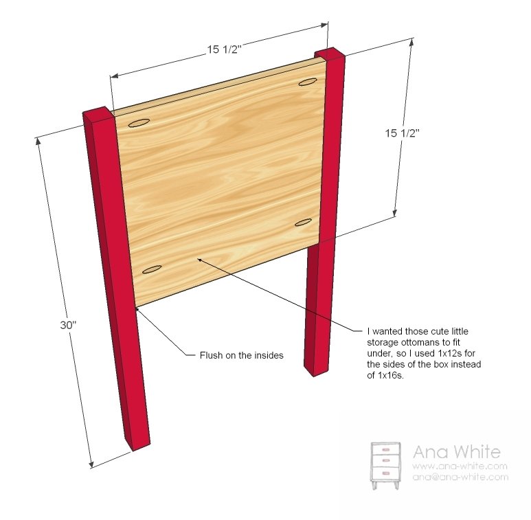 Raised Farmhouse Toy & Blanket Bin — step 2