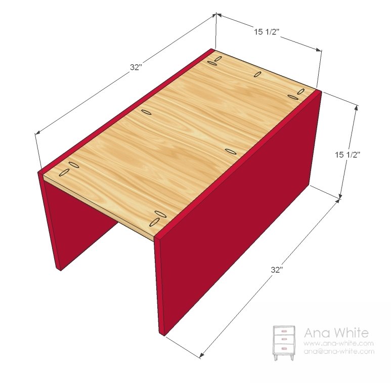 Raised Farmhouse Toy & Blanket Bin — step 3