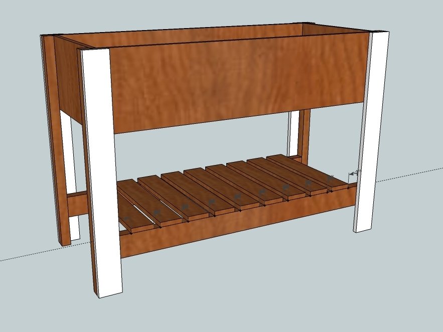 Raised Planter Box with Bottom Shelf — step 7