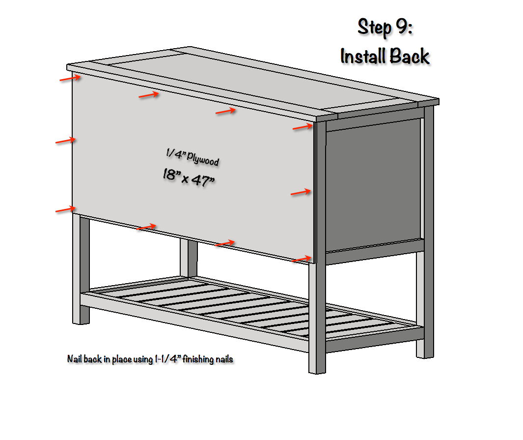 Reclaimed Wood Console Table — step 9