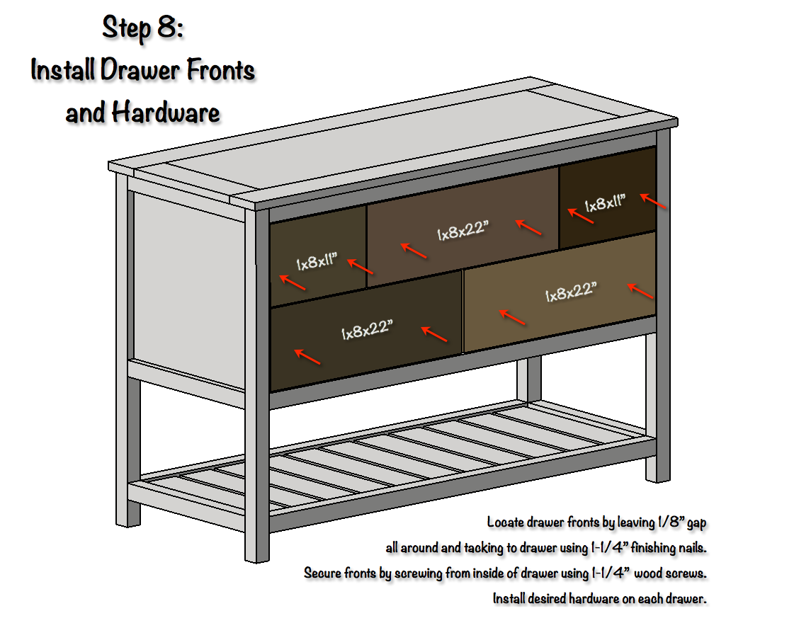 Reclaimed Wood Console Table — step 8