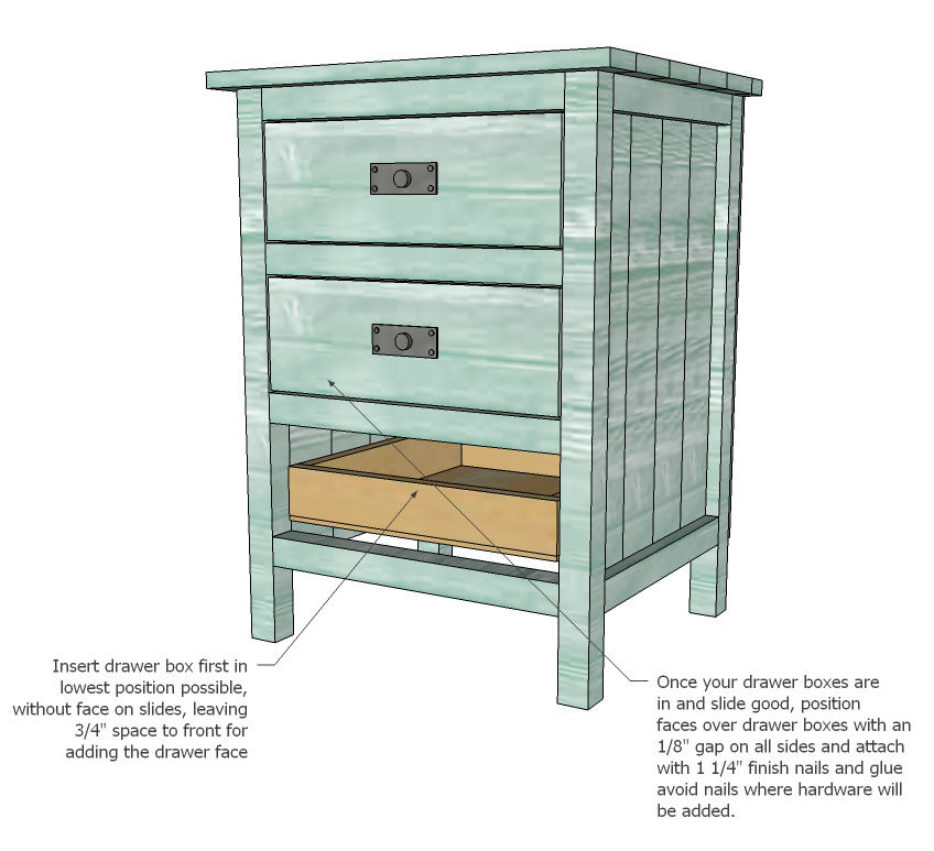 Reclaimed Wood Look Bedside Table — step 8